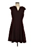 Wisp Solid Burgundy Casual Dress Size 2 - photo 1