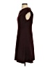 Wisp Solid Burgundy Casual Dress Size 2 - photo 5