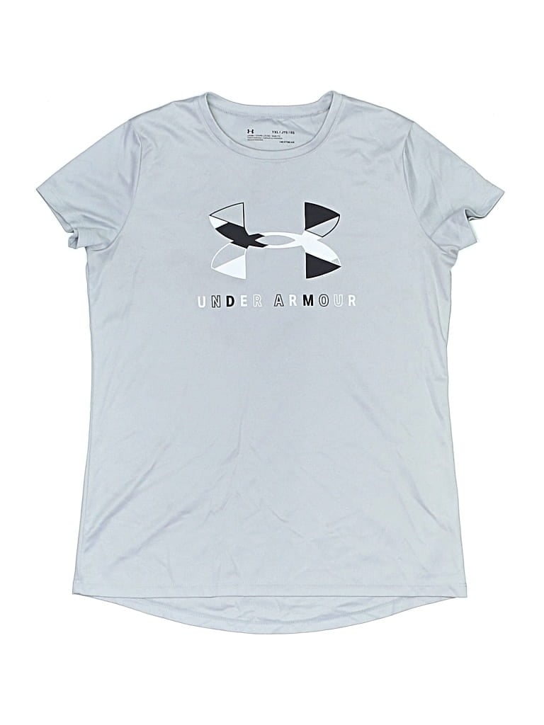 Pre-owned Under Armour Kids' Short Sleeve T-shirt In Silver
