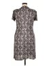Connected Apparel 100% Polyester Gray Casual Dress Size 14 - photo 2