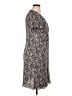 Connected Apparel 100% Polyester Gray Casual Dress Size 14 - photo 4