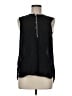 Vince. Black Sleeveless Button-Down Shirt Size M - photo 1