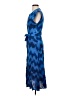 MNG Chevron-herringbone Blue Casual Dress Size 4 - photo 5