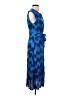 MNG Chevron-herringbone Blue Casual Dress Size 4 - photo 4