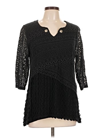 JM Collection 3/4 Sleeve Top (view 1)