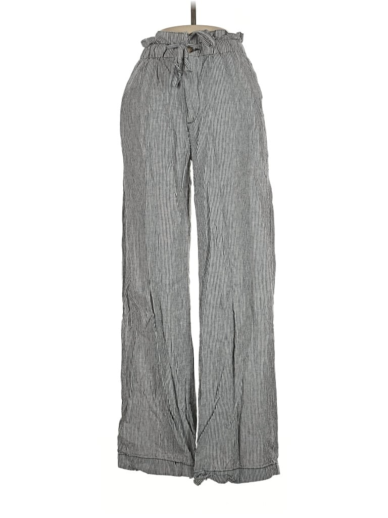 Pre-owned Abercrombie & Fitch Linen Pants In Gray