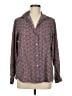 Grayson 100% Lyocell Print Burgundy Long Sleeve Blouse Size Med (3) - photo 1