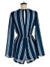 Urban Outfitters 100% Polyester Stripes Blue Romper Size M - photo 2