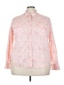 Shyanne 100% Cotton Paisley Pink Long Sleeve Button-Down Shirt Size 3X - photo 1