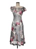 Komarov 100% Polyester Floral Gray Cocktail Dress Size Med (2) - photo 1