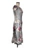 Komarov 100% Polyester Floral Gray Cocktail Dress Size Med (2) - photo 4