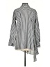 Comfy U.S.A. Stripes Silver Long Sleeve Blouse Size XS - photo 2