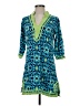 Escapada Print Blue Casual Dress Size XS - photo 1