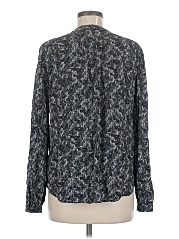 Theory Long Sleeve Silk Top (view 2)