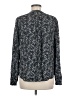 Theory 100% Silk Blue Long Sleeve Silk Top Size L - photo 2