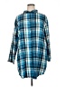 Collections etc. Plaid Blue 3/4 Sleeve Button-Down Shirt Size XL - photo 1