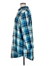 Collections etc. Plaid Blue 3/4 Sleeve Button-Down Shirt Size XL - photo 5