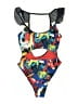 Speedo Graphic Black One Piece Swimsuit Size S - photo 1