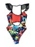 Speedo Graphic Black One Piece Swimsuit Size S - photo 2
