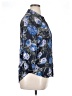 L'Agence 100% Viscose Floral Blue 3/4 Sleeve Blouse Size XL (4) - photo 4