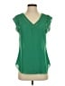 41Hawthorn 100% Polyester Green Short Sleeve Blouse Size S - photo 1