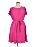 DKNY 100% Polyester Solid Pink Casual Dress Size 14 - photo 1