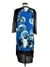 DKNYC 100% Polyester Print Blue Casual Dress Size 6 - photo 2