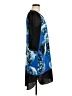 DKNYC 100% Polyester Print Blue Casual Dress Size 6 - photo 4
