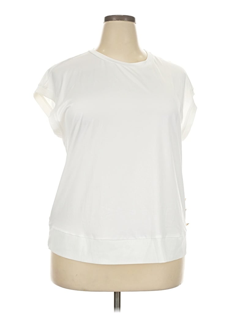 Pre-owned Shein Curve Sleeveless T-shirt In Ivory