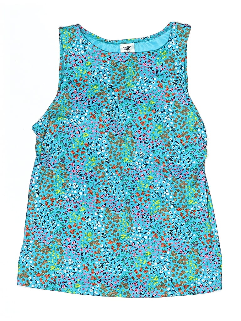 Pre-owned Lands' End Swimsuit Top Blue Swimwear