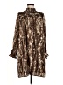 THML 100% Polyester Animal Print Brown Casual Dress Size M - photo 1