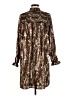 THML 100% Polyester Animal Print Brown Casual Dress Size M - photo 2
