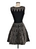 Sandro 100% Polyamide Stripes Black Cocktail Dress Size Med (2) - photo 2