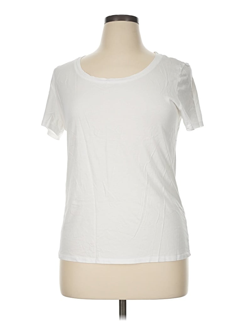 Pre-owned Quince Short Sleeve T-shirt In White