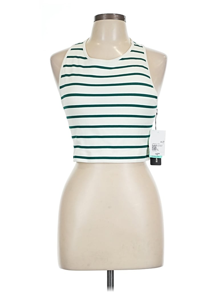 Forever 21 Tank Top Green Halter Neckline Tops