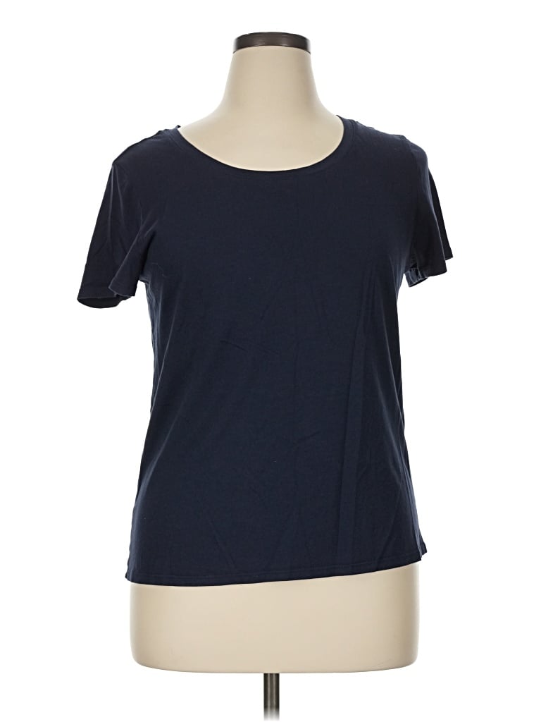 Pre-owned Quince Short Sleeve T-shirt In Blue