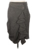 Lucia 100% Wool Chevron-herringbone Gray Wool Skirt Size 4 - photo 1