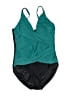 Miraclesuit Color Block Teal One Piece Swimsuit Size L (estimated) - photo 1