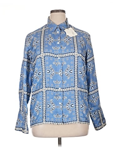 Sandro Long Sleeve Silk Top (view 1)