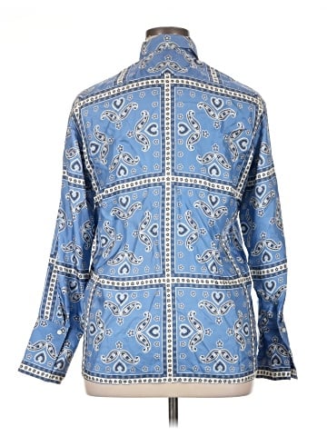 Sandro Long Sleeve Silk Top (view 2)
