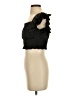 Reset 100% Rayon Black Short Sleeve Top Size S - photo 5