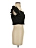 Reset 100% Rayon Black Short Sleeve Top Size S - photo 4