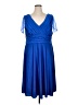 JJ's House 100% Polyester Blue Cocktail Dress Size XL (estimated) - photo 1