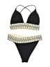 Topshop Graphic Black Two Piece Swimsuit Size 8 - photo 1