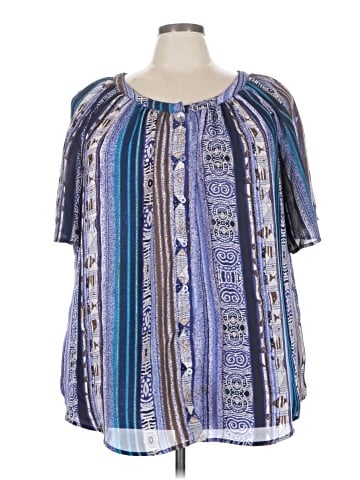 Roaman's Short Sleeve Blouse (view 1)