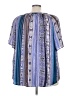 Roaman's 100% Polyester Blue Short Sleeve Blouse Size 22 - photo 2