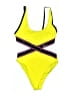 Speedo Argyle Yellow One Piece Swimsuit Size Med (34) - photo 1