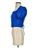 Love Notes Blue Short Sleeve Top Size S - photo 5