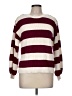 Lauren by Ralph Lauren Stripes Burgundy Tan Pullover Sweater Size M - photo 1
