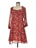 New Look 100% Polyester Paisley Red Casual Dress Size 8 - photo 1